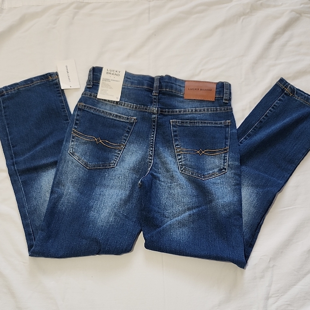 Lucky Brand Girls Dark Blue Skinny Jeans - Picture 5 of 7